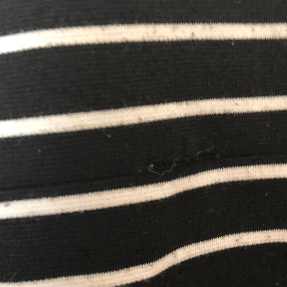 Black and white stripe peplum top - Picture 3 of 3